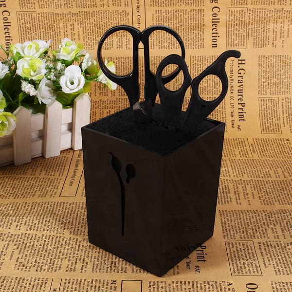 Professional Hairdressing Scissor Holder for Salons, Combs, Clips, Scissors, Tools (Black)
