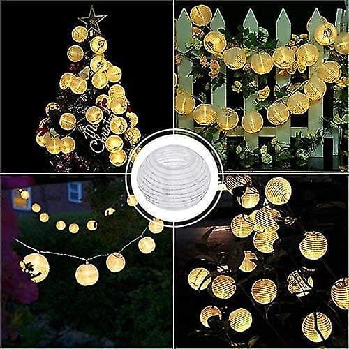 Solcellelysslynge for utendørs bruk, 30 LED-lamper for juledekorasjon, solcellelykter, vanntett IP65 - varmhvit