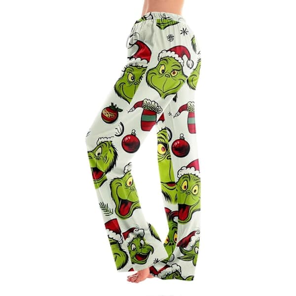 Herr Dam Par Jul Ful Tröja Tröja Grinch Tryck Rund Hals Tröja Långärmad Grön Monster E 2XL E-FA- E 2XL E 2XL