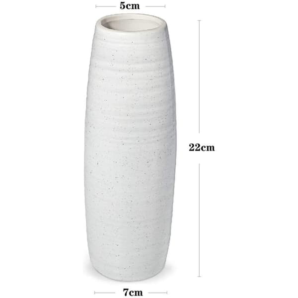 Dr.Cerart Moderne Dekorativ Blomstervase Gulvvase Vase Dekorasjon Hvit?