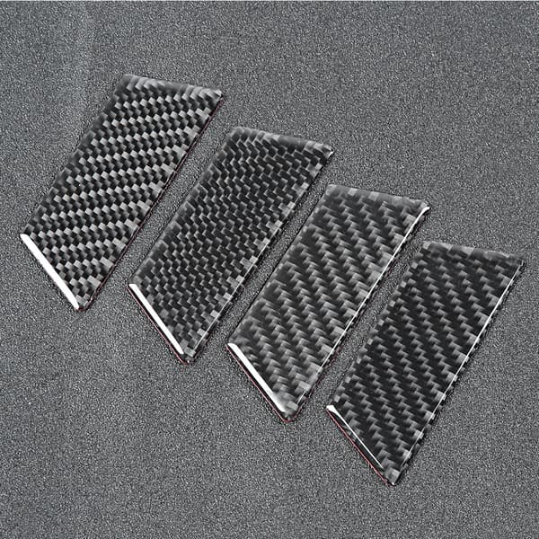 4 st/set kolfiber interiör dörrskålsramskydd för vänsterstyrd VW Touareg 2011-2018