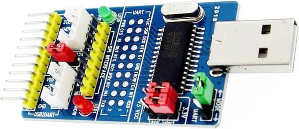 CH341A USB til SPI UART TTL ISP-adapter EPP MEM parallellportkonverterer -