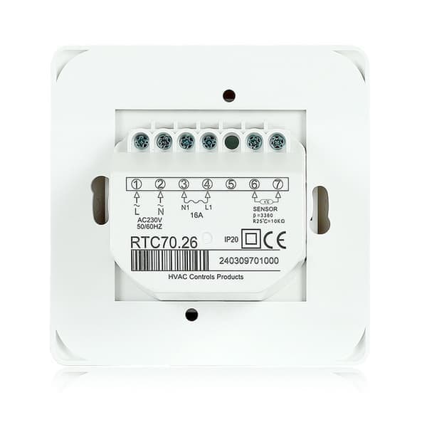 Manual Electric Underfloor Heating Thermostat with AC 220v M5 .16A Probe, Mechanical Underfloor Heating Thermostat Control [Energy Class A+++]