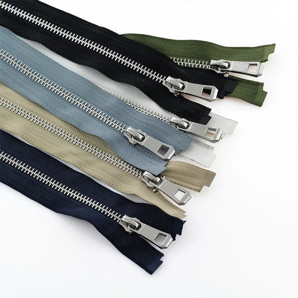 6-pack högkvalitativa 5# metallblixtlås 65 cm öppna automatiska lås