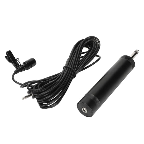 Wired Lavalier Microphone Noise Cancelling Omnidirectional Condenser Lapel Mic with 3.5mm 6.5mm Jack for Instrument Mixer