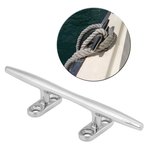 6\" Rustfritt Stål Marine Båt Brygge Dekk Tau Klampe Hul Base Pullert