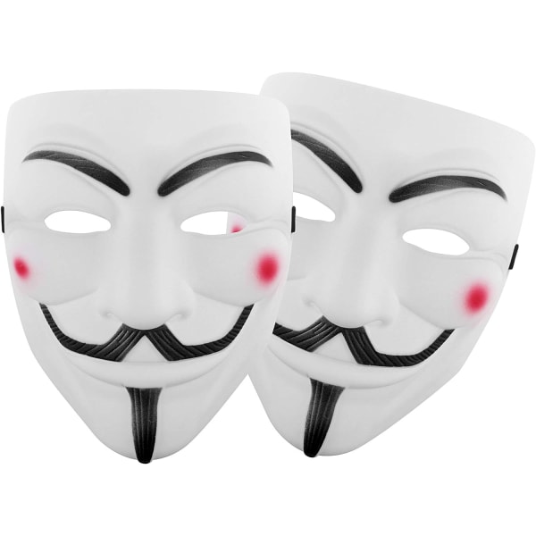 Udekit Hacker Anonymous Mask Gold V för Vendetta Mask för barn Kvinnor Män Halloween Party Kostym Cosplay Guld