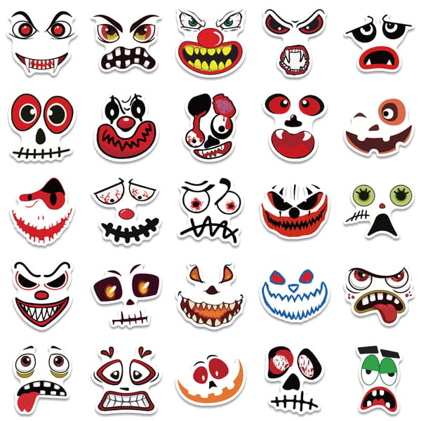 50 Halloween-kurpitsaemotikonitarraa