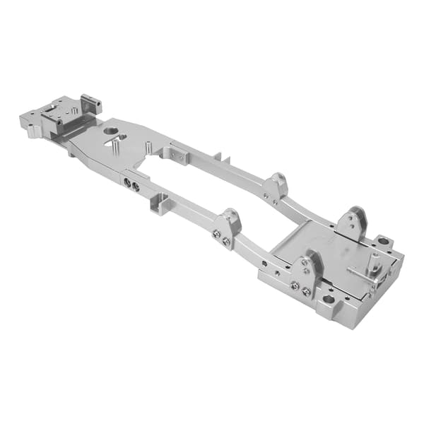 RC metalchassisramme DIY-del til WPL D12 1/10 RC modelbil opgraderingsdele tilbehør sølv