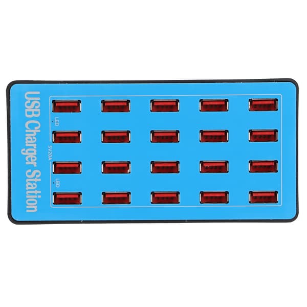 WLXA5+ 100W 20-portars USB-hubbladdare Väggströmadapter Snabbladdningsstation 100-240V (US-kontakt)