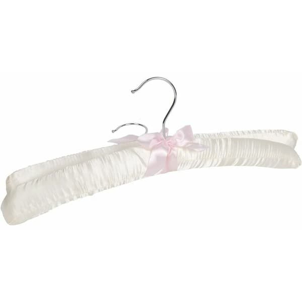 Polstrede satinbøjler, meget resistente, 38 cm, 10 enheder