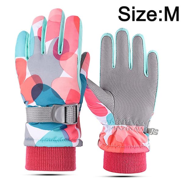 Vintervarme skihansker for barn, trykte skjøtehansker M style2 M style2 M style2