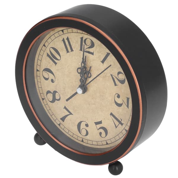 Table Clock Retro Style Easy Identification Silent Ticking Non-Radiating High Accuracy Battery Alarm Clock for Home Office
