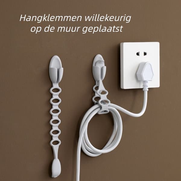 3-piece cable organizer, wall-mounted without perforation, silicone cable organizer for kitchen table, multifunctional cable
