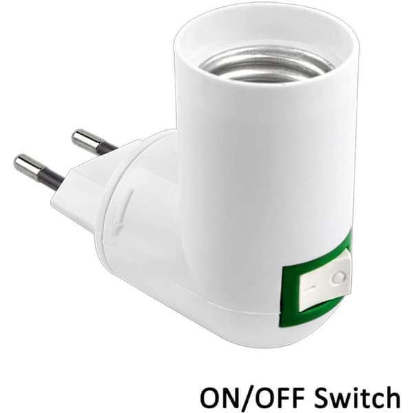 E27 with Wireless Switch for AC 230V Wall Kitchen Lamp, LED Lamp Holder, E27 Adapter Mini Indoor Wall Lamp, Spot E27 Lamp, Set of 2 (without bulb)
