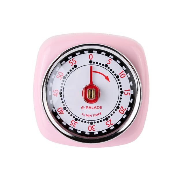 Magnetisk Retro Kjøkkentimer (Rosa), Klassisk Mekanisk Matlagingstimer