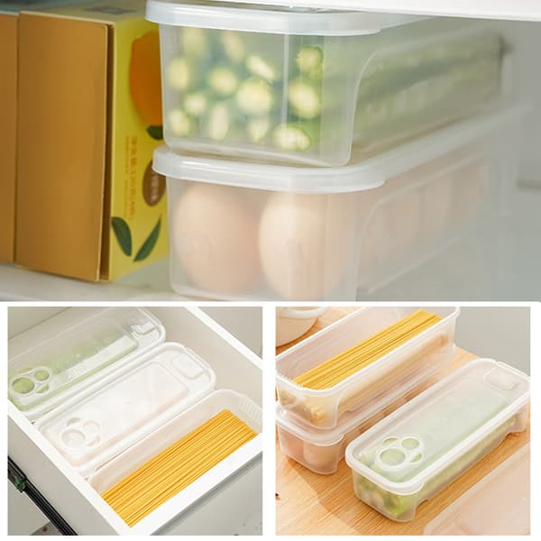 Microwave Pasta Cooker with Drain Hole Multifunctional Kitchen Pasta Storage Box Transparent Transparent