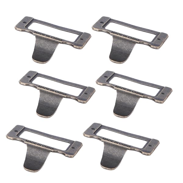 6PCS Bronze Label Handle Filename Card Holder Medicine Cabinet Handle