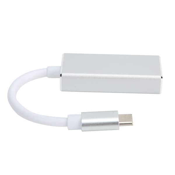 Type-C USB3.1 til Mini DP-adapterkonverter 4Kx2K HD-kabel aluminiumslegeringsskal til MacBook sølvgrå
