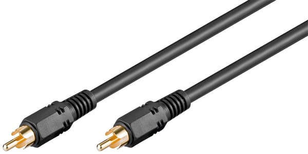 Koaksial digital lydforbindelseskabel, RCA S/PDIF, dobbeltafskærmet