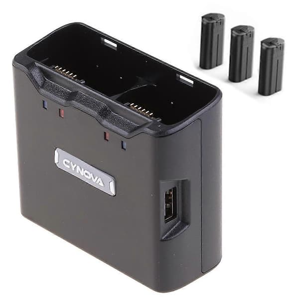 2-i-1 ladehub Toveis dronebatterilader med USB-kabel for Mavic Mini