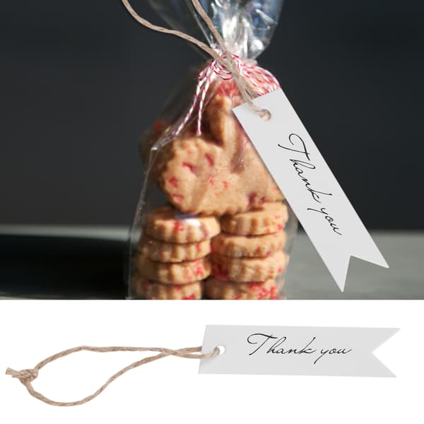 100 Pcs/lot Kraft Paper Hang Tag Gift Tag Grateful Message Card (White)