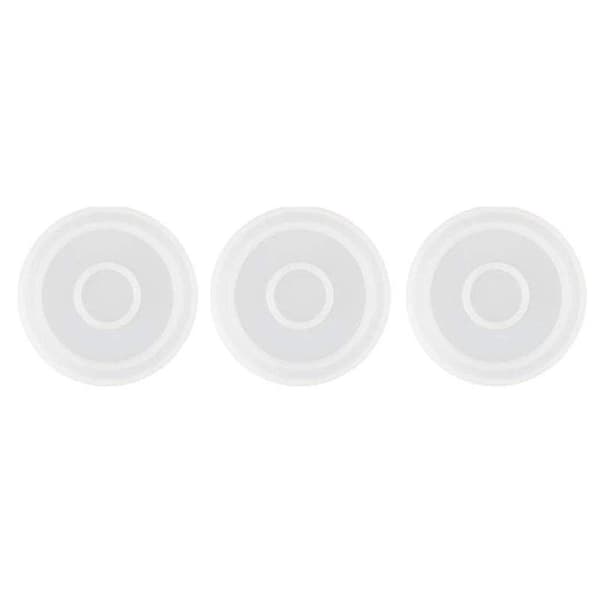 3-pack Large DIY Round Coaster Silicone Mold, Diameter 10 cm, Casting Molds for Resin (haoyi)