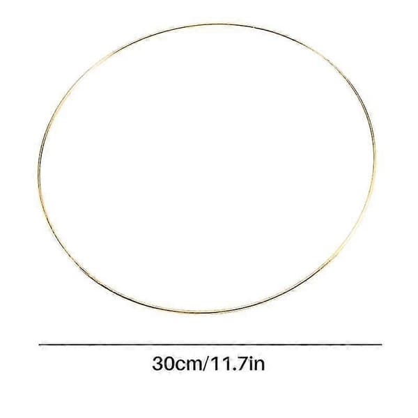8 st 30 cm Drömfångarringar Metallringar Makraméringar för Hantverk och Drömfångartillbehör, Guld