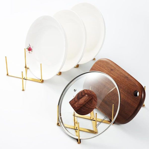 Infällbart köksförvaringsställ Rostfritt stål Grytlock Hållare Steamer Rack Silver 2st Silver 2pcs