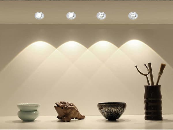 Downlight-lamper, LED innfelt spotlight 1w innfelt liten spotlampe LED taklampe med transformator for vinskap