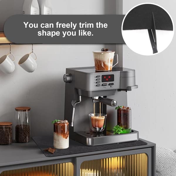 44*30 cm Heat-Resistant Mat for Air Fryer - Coffee Mat, Desk Protector - Felt Insulation Mat - Grey