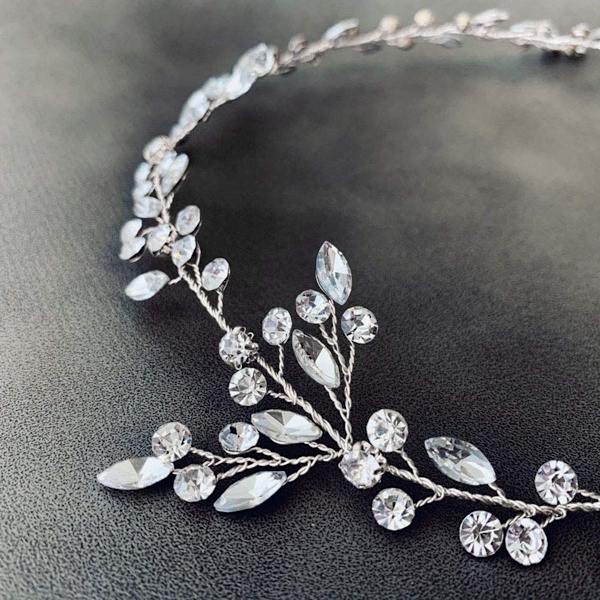 Brudslöja: Silver Rhinestone-accessoarer