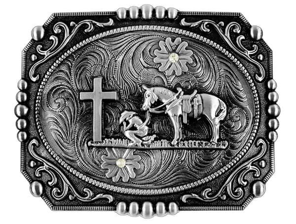 Cowboy Knestående Bønn og Hest Design Belte Spenner