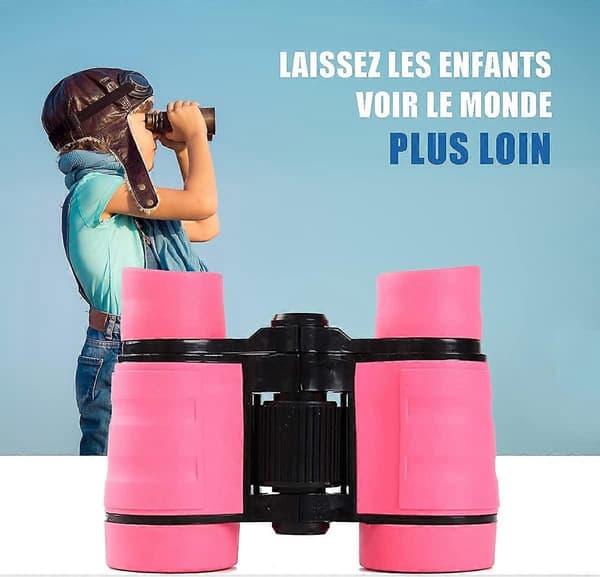 Børnekikkert Kompakt Mini Foldbar Kikkert Pige Dreng Gave (Pink) [db]