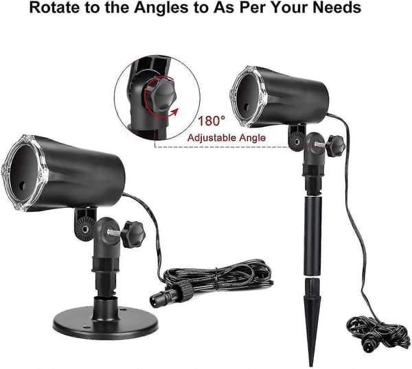 Christmas Projector for Outdoor Use, 3D Rotating LED Projector Waterproof Christmas Lighting Pattern F