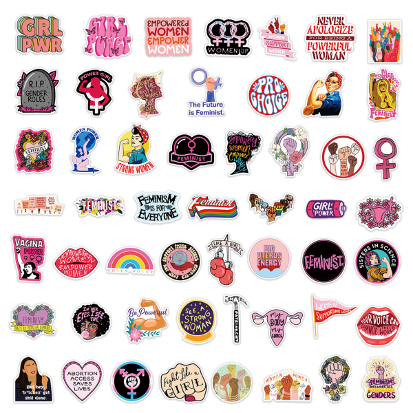 50 st/ set Feminist Stickers Girly Girl Power Stickers
