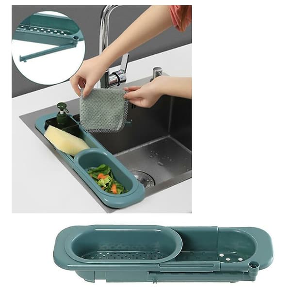 Telescopic Sink Shelf Extendable Shelf Sink Organizer Sink Storage Basket Organize
