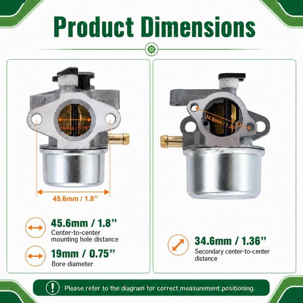 799866 Karburator kompatibel med 6.75 Briggs and Stratton