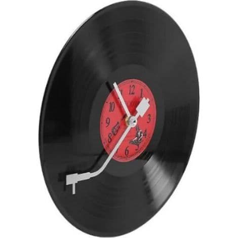 Ultra-tyst väggklocka, väggklocka med vinylskiva, kaféväggklocka