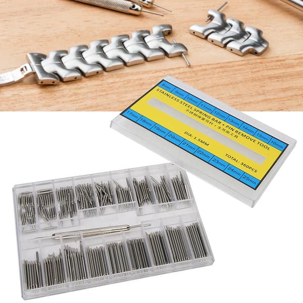 360 pcs Double-Sided Spring Bars for Watch Strap Removal Tool Watch Repair Tool