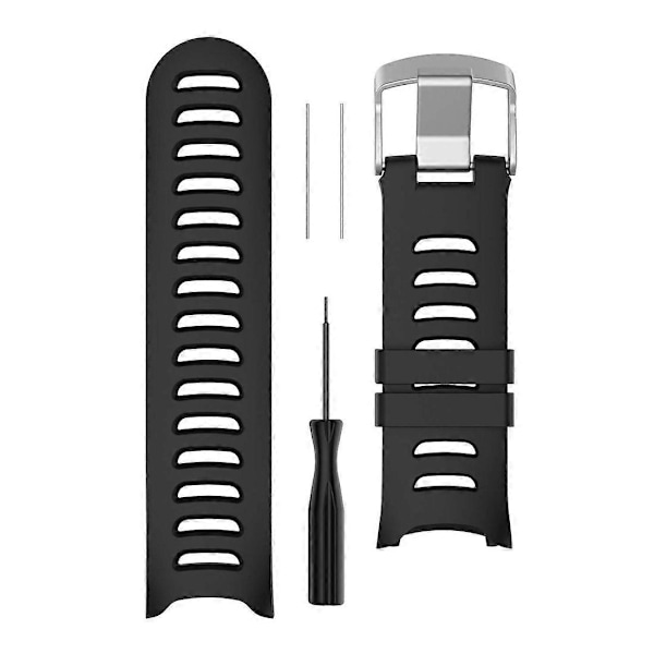 Silikonearmbånd til Garmin Forerunner 610 Sort Black