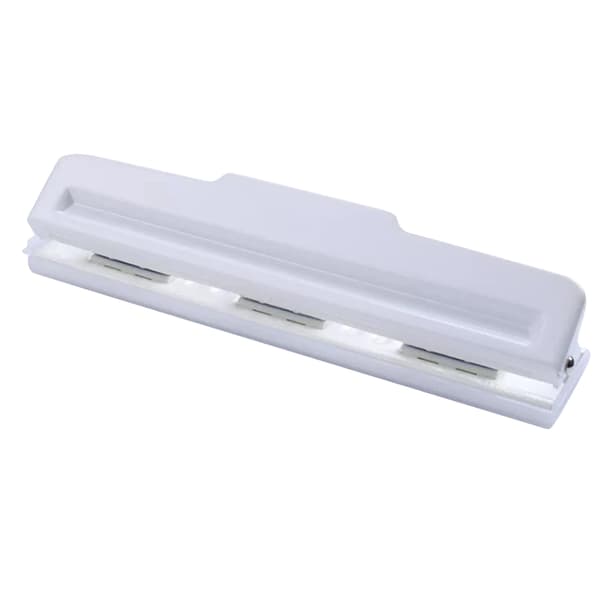 9-hole paper punch, multifunctional, efficient, 8-sheet capacity, A5 A6, portable punch for office, school, home, white