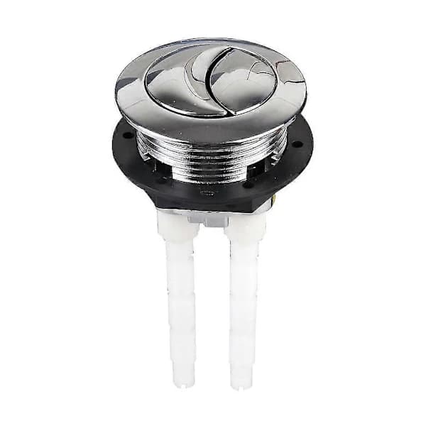 Universal Toalettknapp Enkel/Dubbel Knapp Spolventil Ersättning Passar 38mm Enkel knapp