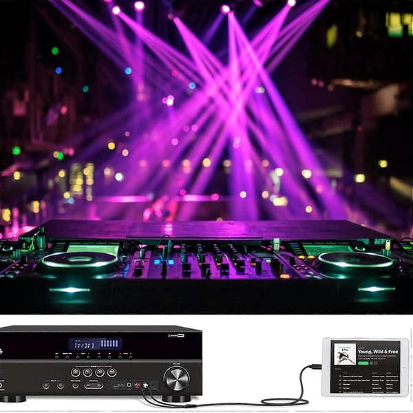 Lightning til RCA-kabel Audio Aux Adapter, Stereo Y Splitter Adapter til Vælg