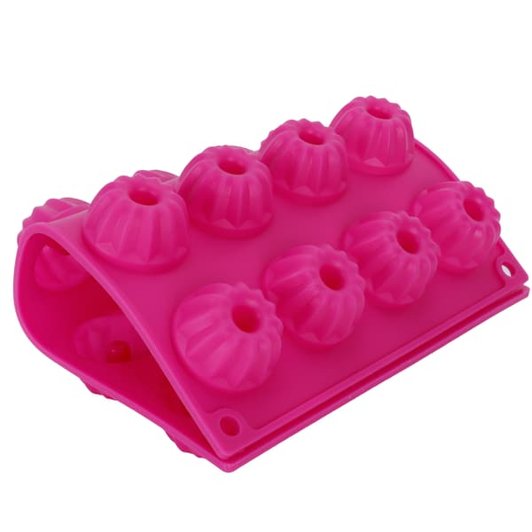 Rosarød silikonform for baking av kaker, DIY, non-stick bakeform for baking av kaker 0.3