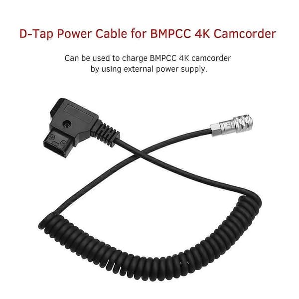 D-Tap til BMPCC 4K 2-bens låsende strømkabel til Pocket Cinema Camera 4K til V-mount batteri