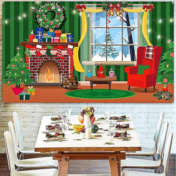 Glædelig jul baggrundsscene dekorationer banner velkommen vinter sne