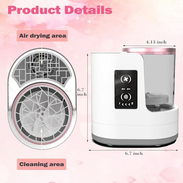 Makeup Brush Cleaner 3 in 1 Electric Makeup Brush Cleaner and Dryer, Automatic Makeup Brush Cleaning Machine with Multiple Drying Settings