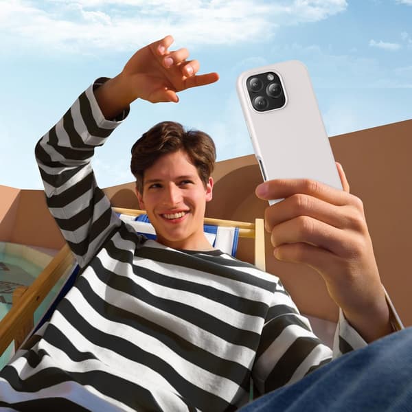 Silicone Case Compatible with iPhone 16 Pro, Soft Ultra-Thin Protective Shockproof Liquid Silicone Phone Case, 6.1 \" White