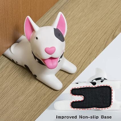 Kreativ valpedørstopper (hvit hund), søt hundestil dørstopper